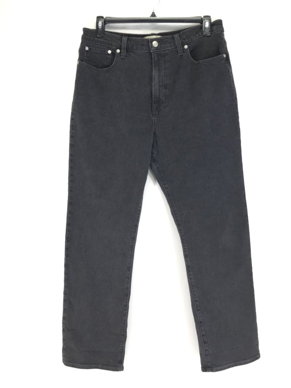 Madewell The Curvy '90s Straight Jean Women's Size 32 Faded Black High Waist